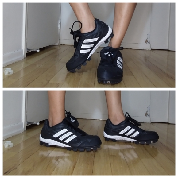 adidas Shoes - Adidas black and white  baseball cleats